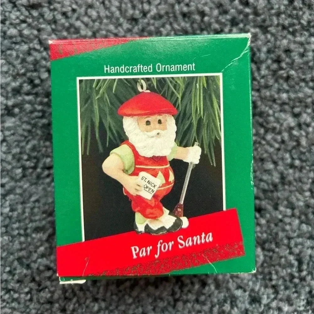 Hallmark “Par For Santa” Keepsake Christmas Ornament Golfer 1988 Golf Grandpa - Picture 9 of 9
